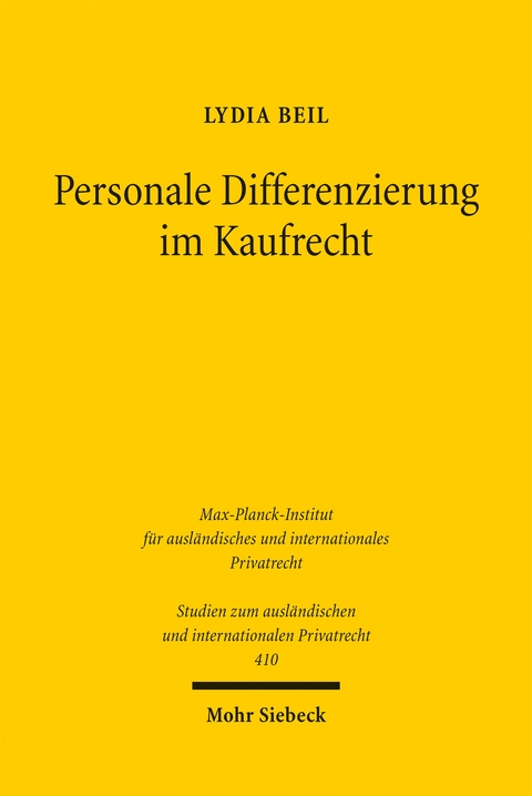 Personale Differenzierung im Kaufrecht - Lydia Beil