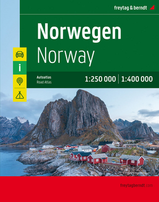 Norwegen, Autoatlas 1:250.000 - 1:400.000