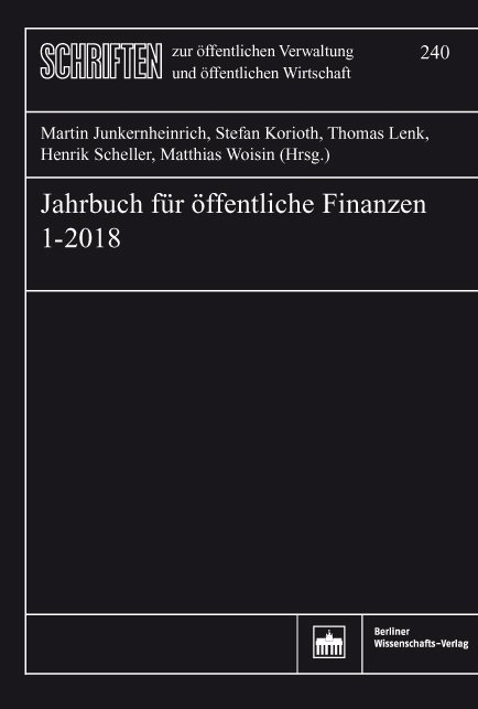 Jahrbuch f&uuml;r &ouml;ffentliche Finanzen (2018) 1 - 