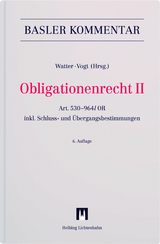 Obligationenrecht II - Marcel Aebischer, Martina Altenpohl, Marc Amstutz, Hansj&uuml;rg Appenzeller, Rainer Baisch, Patrick Balkanyi, David Ballmer, Michael B&auml;nziger, Carl Baudenbacher, David Baur, Alexander Blaeser, Rapha&euml;l Camp, Philipp Candreia, Fernand Chappuis, Viktoriya Chernaya, Daniel Daeniker, Emanuel Dettwiler, Shelby du Pasquier, Dieter Dubs, Nadina Duss, Martin K. Eckert, Alex Enzler, Joel Fischer, Tino Gaberth&uuml;el, Dario Galli, Rodolfo Gerber, Dieter Gericke, Lukas Glanzmann, Alexander G&ouml;bel, Ramin Silvan Gohari, Stefan Haag, Lukas Handschin, Severin Harisberger, Daniel Hasler, Daniel H&auml;usermann, Markus Hess, Dominik Hohler, Patrick H&uuml;nerwadel, Beat Inauen, Peter R. Isler, Alexander von Jeinsen, Urs K&auml;gi, Stefan Knobloch, Manfred K&uuml;ng, Roger Kunz, Andreas D. L&auml;nzlinger, Christian Lenz, Martin Liebi, Karin Mattle, Manuel Meyer, Andreas Moll, Andreas M&uuml;ller, Markus R. Neuhaus, Hans Nigg, Alexander Nikitine, David Oser, Daniel C. Pfiffner, Ines P&ouml;schel, Corrado Rampini, Thomas Reutter, Rocco Rigozzi, Katja Roth Pellanda, Christoph Sch&auml;rer, Patrick Sch&auml;rli, Franz Schenker, Urs Schenker, Ernst F. Schmid, Patrick Schmidt, Daniel Staehelin, Matthias Staubli, Christoph St&auml;ubli, Daniel Suter, Roland Truffer, Christof Truniger, Rudolf Tsch&auml;ni, Markus Vischer, Hans-Ueli Vogt, Stefan Waller (&dagger;), Rolf Watter, Rolf H. Weber, Martin Wernli, Anne Wildhaber, Matthias Wolf, Hanspeter W&uuml;stiner, Gaudenz Zindel, Linus Zweifel