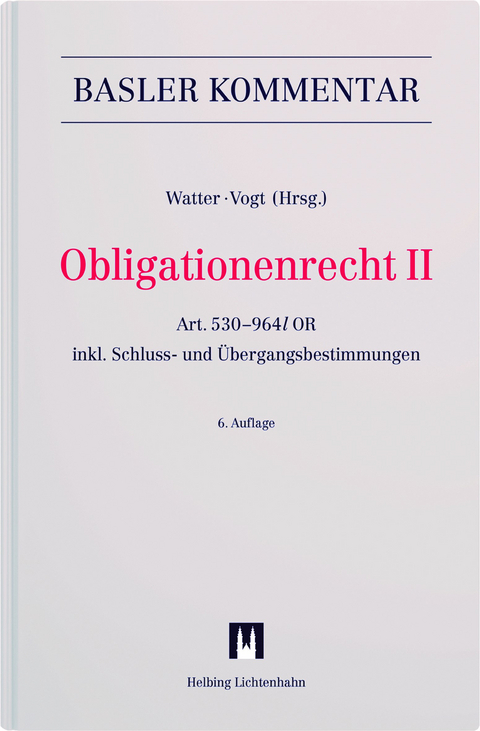 Obligationenrecht II - Marcel Aebischer, Martina Altenpohl, Marc Amstutz, Hansj&uuml;rg Appenzeller, Rainer Baisch, Patrick Balkanyi, David Ballmer, Michael B&auml;nziger, Carl Baudenbacher, David Baur, Alexander Blaeser, Rapha&euml;l Camp, Philipp Candreia, Fernand Chappuis, Viktoriya Chernaya, Daniel Daeniker, Emanuel Dettwiler, Shelby du Pasquier, Dieter Dubs, Nadina Duss, Martin K. Eckert, Alex Enzler, Joel Fischer, Tino Gaberth&uuml;el, Dario Galli, Rodolfo Gerber, Dieter Gericke, Lukas Glanzmann, Alexander G&ouml;bel, Ramin Silvan Gohari, Stefan Haag, Lukas Handschin, Severin Harisberger, Daniel Hasler, Daniel H&auml;usermann, Markus Hess, Dominik Hohler, Patrick H&uuml;nerwadel, Beat Inauen, Peter R. Isler, Alexander von Jeinsen, Urs K&auml;gi, Stefan Knobloch, Manfred K&uuml;ng, Roger Kunz, Andreas D. L&auml;nzlinger, Christian Lenz, Martin Liebi, Karin Mattle, Manuel Meyer, Andreas Moll, Andreas M&uuml;ller, Markus R. Neuhaus, Hans Nigg, Alexander Nikitine, David Oser, Daniel C. Pfiffner, Ines P&ouml;schel, Corrado Rampini, Thomas Reutter, Rocco Rigozzi, Katja Roth Pellanda, Christoph Sch&auml;rer, Patrick Sch&auml;rli, Franz Schenker, Urs Schenker, Ernst F. Schmid, Patrick Schmidt, Daniel Staehelin, Matthias Staubli, Christoph St&auml;ubli, Daniel Suter, Roland Truffer, Christof Truniger, Rudolf Tsch&auml;ni, Markus Vischer, Hans-Ueli Vogt, Stefan Waller (&dagger;), Rolf Watter, Rolf H. Weber, Martin Wernli, Anne Wildhaber, Matthias Wolf, Hanspeter W&uuml;stiner, Gaudenz Zindel, Linus Zweifel