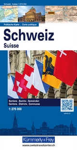 K&uuml;mmerly+Frey Schweiz, Karte politisch 1:275.000