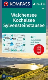 KOMPASS Wanderkarte Walchensee, Kochelsee, Sylvensteinstausee - 