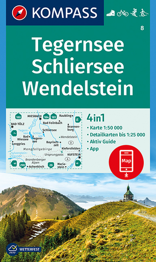 KOMPASS Wanderkarte Tegernsee, Schliersee, Wendelstein