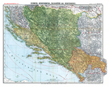 Historische Karte: BOSNIEN, HERZEGOWINA, MONTENEGRO und DALMATIEN 1913 [gerollt] - Friedrich Handtke