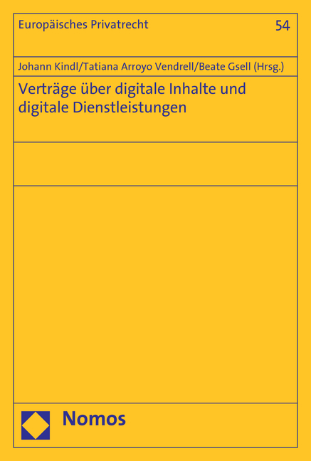 Vertr&auml;ge &uuml;ber digitale Inhalte und digitale Dienstleistungen - 