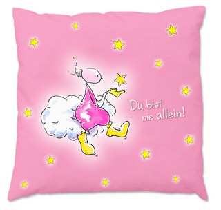 Oups-Kinder-Zirbenkissen groß (30 x 30 cm) - rosa