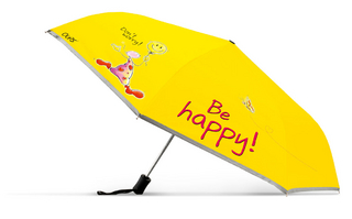 Oups Taschenschirm - Don´t worry! Be happy! (Sonnengelb)