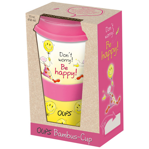 Oups Bambus-Cup - Don t worry! Be happy! - Kurt H&ouml;rtenhuber