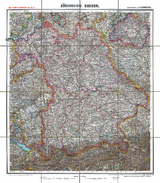 Historische Karte: K&Ouml;NIGREICH BAYERN - um 1900 [gerollt] - Friedrich Handtke