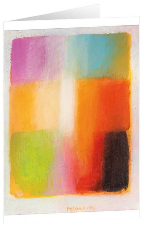 Farbenspiel - Kunst-Faltkarten ohne Text (5 St&uuml;ck) - 