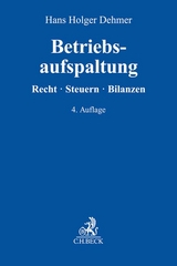 Betriebsaufspaltung - Hans Holger Dehmer