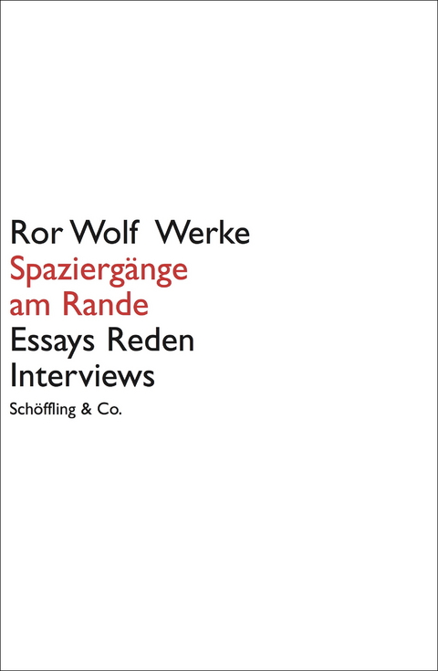 Spazierg&auml;nge am Rande - Ror Wolf