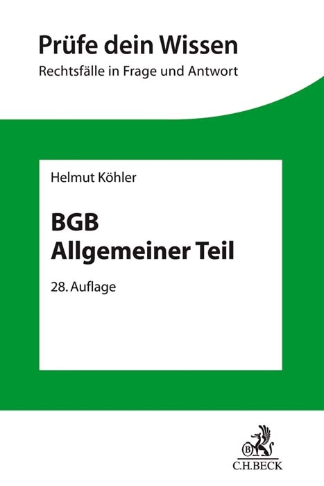 BGB Allgemeiner Teil - Helmut K&ouml;hler