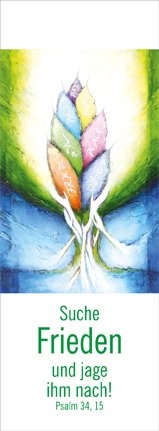 Lesezeichen Jahreslosung 2019 "Suche Frieden ..."