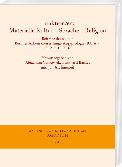 Funktion/en: Materielle Kultur &ndash; Sprache &ndash; Religion - 