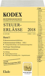 KODEX Steuer-Erlässe 2018 Band I - Bodis, Andrei; Doralt, Werner