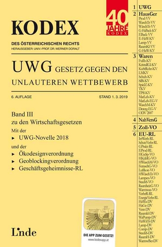 KODEX UWG Gesetz gegen den unlauteren Wettbewerb 2019/20