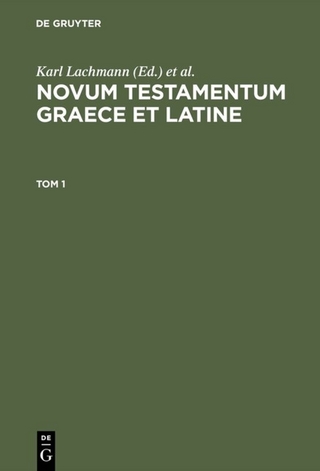 Novum Testamentum Graece et Latine. Tom 1