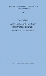 &laquo;Wer Gro&szlig;es will, mu&szlig; sich beschr&auml;nken k&ouml;nnen&raquo; - Theo Kobusch