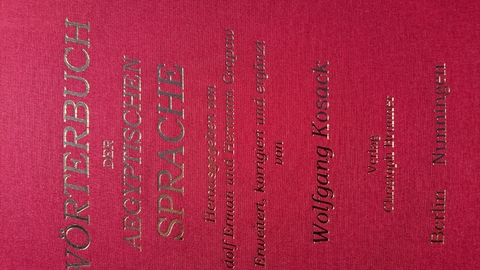 W&ouml;rterbuch der &auml;gyptischen Sprache - Wolfgang Kosack