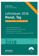 Tabelle, Lohnsteuer 2018 Monat, Tag - Sonderausgabe Juli - 