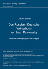 Das Russisch-Deutsche W&ouml;rterbuch von Iwan Pawlowsky - Claudia B&ouml;hler