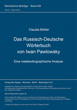 Das Russisch-Deutsche Wörterbuch von Iwan Pawlowsky