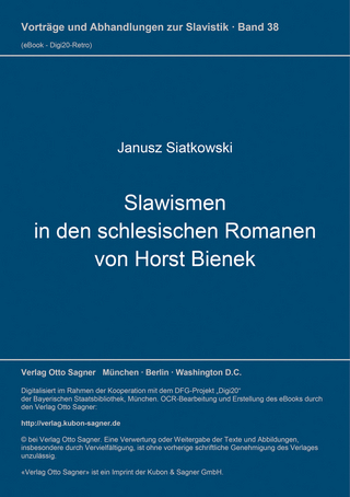 Slawismen in den schlesischen Romanen von Horst Bienek