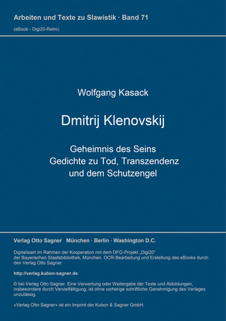 Dmitrij Klenovskij. Geheimnis des Seins. Gedichte zu Tod, Transzendenz und dem Schutzengel