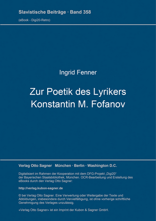Zur Poetik des Lyrikers Konstantin M. Fofanov