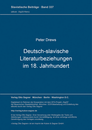 Deutsch-slavische Literaturbeziehungen im 18. Jahrhundert