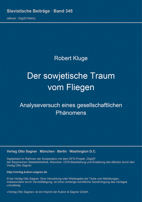 Der sowjetische Traum vom Fliegen - Robert Kluge
