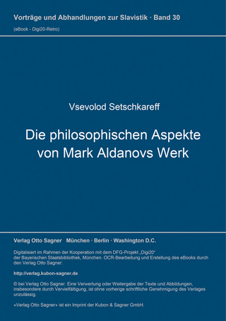 Die philosophischen Aspekte von Mark Aldanovs Werk