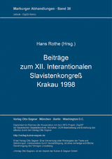 Beitr&auml;ge zum XII. Internationalen Slavistenkongre&szlig;, Krakau 1998 - 