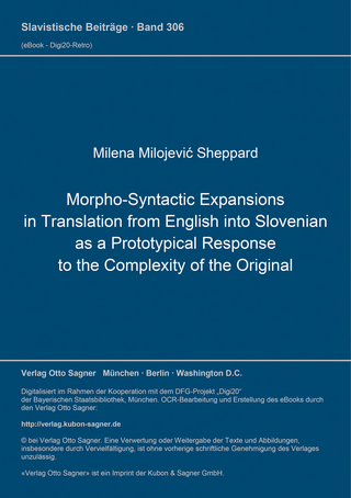 Morpho-Syntactic Expansions in Translation from English into Slovenian as a Prototypical Response to the Complexity of the Original