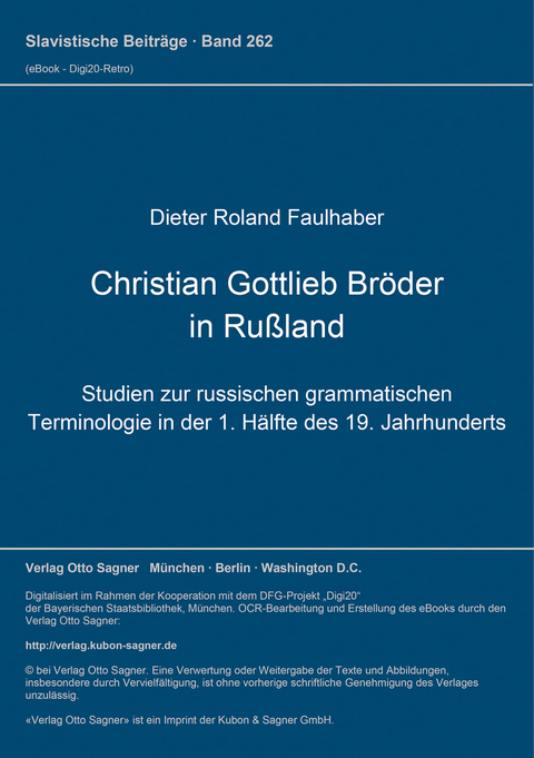 Christian Gottlieb Br&ouml;der in Ru&szlig;land - Dieter Roland Faulhaber