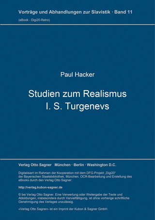 Studien zum Realismus I. S. Turgenevs