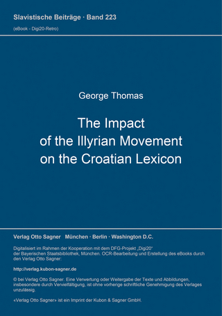 The Impact of the Illyrian Movement on the Croatian Lexicon