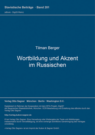 Wortbildung und Akzent im Russischen