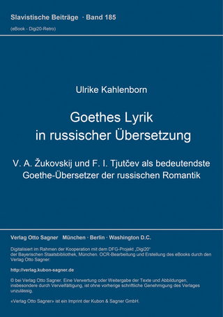 Goethes Lyrik in russischer Übersetzung