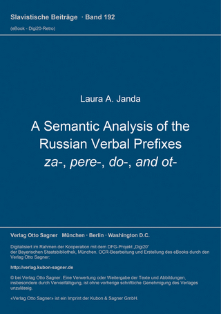 A Semantic Analysis of the Russian Verbal Prefixes za-, pere-, do-, and ot-