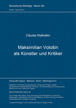 Maksimilian Vološin als Künstler und Kritiker