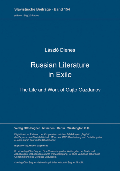 Russian Literature in Exile - L&aacute;szl&oacute; Dienes