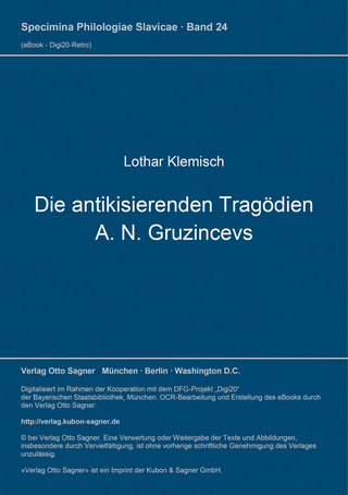 Die antikisierenden Tragödien A. N. Gruzincevs