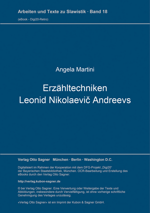 Erz&auml;hltechniken Leonid Nikolaevič Andreevs - Angela Martini