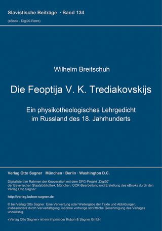 Die Feoptija V. K. Trediakovskijs