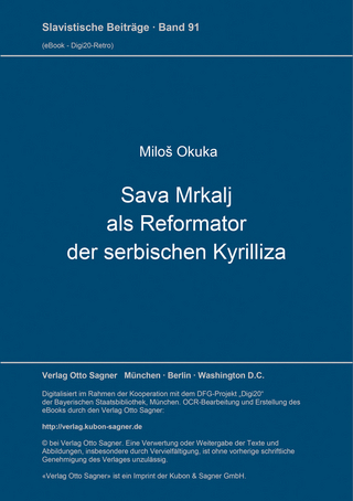 Sava Mrkalj als Reformator der serbischen Kyrilliza