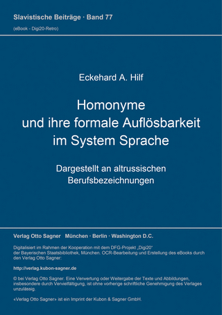 Homonyme und ihre formale Auflösbarkeit im System Sprache
