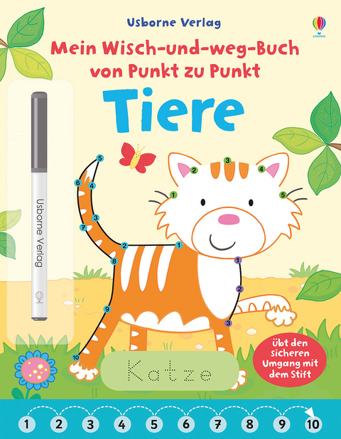 Mein Wisch-und-weg-Buch von Punkt zu Punkt: Tiere - Jessica Greenwell
